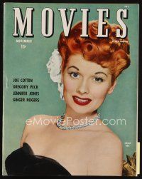 7p149 MODERN MOVIES magazine November 1944 great portrait of Lucille Ball by Eric Carpenter!