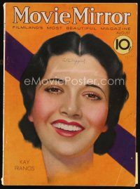 7p095 MOVIE MIRROR magazine August 1932 art of pretty smiling Kay Francis by John Rolston Clarke!