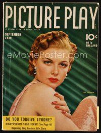 7p122 PICTURE PLAY magazine September 1939 portriat of sexy Ann Sheridan by Donald Biddle Keyes!
