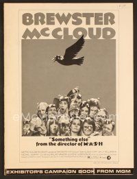 7p332 BREWSTER McCLOUD pressbook '71 Robert Altman, Bud Cort with wings in the Astrodome!