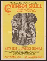 7p339 CRIMSON SKULL pressbook '21 colored cowboys Anita Bush & Lawrence Chenault!