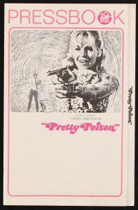 7p382 PRETTY POISON pressbook '68 cool image of psycho Anthony Perkins & crazy Tuesday Weld!