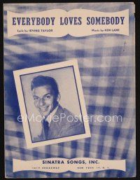 7p279 EVERYBODY LOVES SOMEBODY sheet music '48 great portrait of young smiling Frank Sinatra!