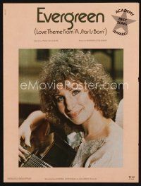 7p304 STAR IS BORN sheet music '77 the love theme from the movie, Evergreen!