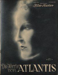 7p188 DIE HERRIN VON ATLANTIS German program '32 G.W. Pabst, many images of Brigitte Helm!