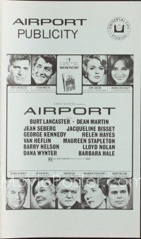 7p314 AIRPORT pressbook '70 Burt Lancaster, Dean Martin, Jacqueline Bisset, Jean Seberg