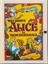 7p315 ALICE IN WONDERLAND pressbook R74 Walt Disney Lewis Carroll classic!