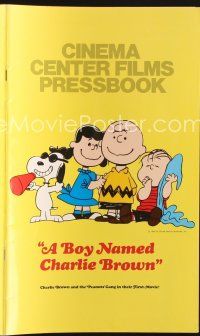 7p331 BOY NAMED CHARLIE BROWN pressbook '70 Snoopy & the Peanuts by Charles M. Schulz!