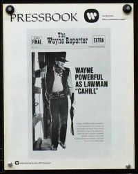 7p335 CAHILL pressbook '73 classic United States Marshall John Wayne!