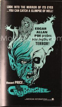 7p340 CRY OF THE BANSHEE pressbook '70 Edgar Allan Poe probes new depths of terror!