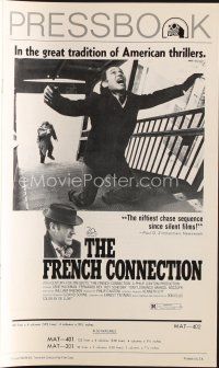 7p349 FRENCH CONNECTION pressbook '71 Gene Hackman, directed by William Friedkin!