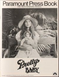 7p381 PRETTY BABY pressbook '78 directed by Louis Malle, young Brooke Shields sitting with doll!