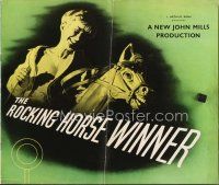 7p389 ROCKING HORSE WINNER English pressbook '50 based on the horse racing novel by D.H. Lawrence!