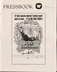 7p394 SILENT NIGHT EVIL NIGHT pressbook '75 Black Christmas will surely make your skin crawl!
