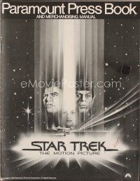7p399 STAR TREK pressbook '79 cool art of William Shatner & Leonard Nimoy by Bob Peak!