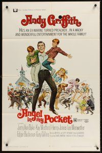 7r043 ANGEL IN MY POCKET 1sh '69 ex-Marine-turned-preacher Andy Griffith, Jerry Van Dyke