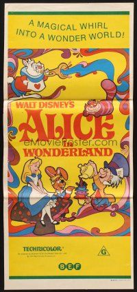 7s629 ALICE IN WONDERLAND Aust daybill R74 Walt Disney Lewis Carroll classic!