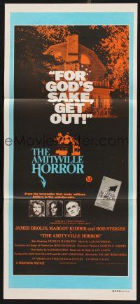 7s636 AMITYVILLE HORROR Aust daybill '79 AIP, image of haunted house, for God's sake get out!