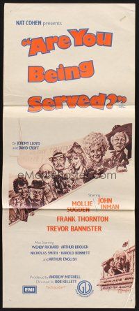 7s645 ARE YOU BEING SERVED Aust daybill '77 Wendy Richard, Langford art from classic English TV!