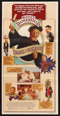 7s649 BACK TO SCHOOL Aust daybill '86 Rodney Dangerfield goes to college with his son, great image!