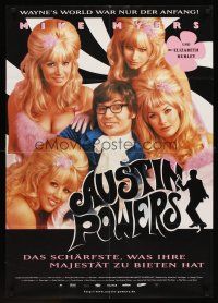7s085 AUSTIN POWERS: INT'L MAN OF MYSTERY German '97 Mike Myers with sexy fembots!