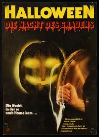 7s065 HALLOWEEN German 8x12 '78 John Carpenter classic, great horror image!