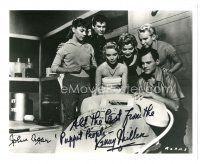 7t516 ATTACK OF THE PUPPET PEOPLE signed 8x10 REPRO still '90s by BOTH John Agar AND Kenney Miller!