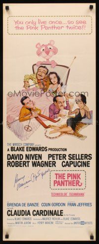 7t062 PINK PANTHER signed insert '64 by BOTH Blake Edwards AND Henry Mancini, Rickard art!