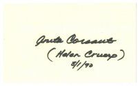 7t463 ANETA CORSAUT signed 3x5 index card '90 can be framed with a repro still!