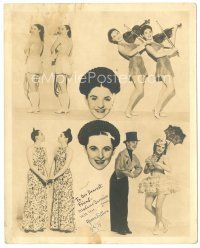 7t250 AHERN SISTERS signed deluxe 8x10 still '37 five great images of the entertaining pair!