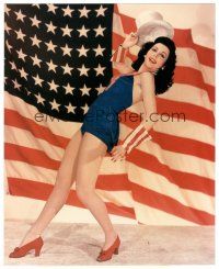 7t449 ANN MILLER signed 3x5 index card '80s comes with color REPRO, can be framed together!