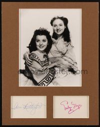 7t216 ANN RUTHERFORD/EVELYN KEYES matted signatures + REPRO '70s the Gone with the Wind actresses!