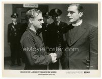 7w192 ANGELS WITH DIRTY FACES 8x10 still R56 James Cagney says goodbye to priest Pat O'Brien!