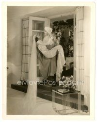 7w205 BARBARIAN 8x10 still '33 romantic image of Ramon Novarro carrying beautiful Myrna Loy!