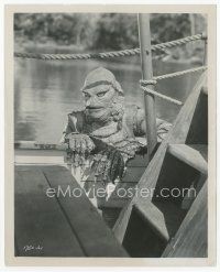 7w276 CREATURE FROM THE BLACK LAGOON 8x10 still '54 great image of creature peering into boat!