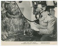 7w346 FIRST MAN INTO SPACE 7.5x9.5 still '59 c/u of Marshall Thompson with severely burned guy!