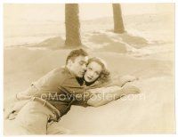 7w369 GARDEN OF ALLAH 7.25x9.5 still '36 c/u uof Marlene Dietrich & Charles Boyer laying in sand!