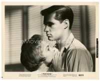 7w601 PSYCHO 8x10 still '60 close up of John Gavin holding Janet Leigh, Alfred Hitchcock!
