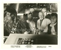 7w664 STAR WARS 8x10 still '77 Luke Skywalker, Han Solo, Chewbacca & Obi-wan Kenobi inside ship!