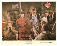 7w144 EL DORADO color 8x10 still '66 John Wayne, Robert Mitchum, Charlene Holt & cast in saloon!