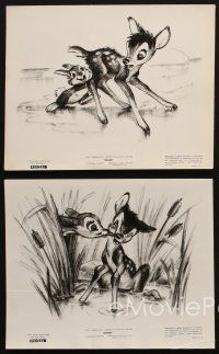 7x706 BAMBI 5 8x10 stills R57 Walt Disney classic, great artwork sketches w/Thumper & animals!
