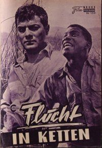 7y536 DEFIANT ONES Austrian program '59 different images of Tony Curtis & Sidney Poitier!