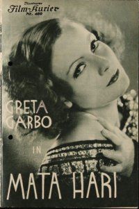 7y058 MATA HARI Austrian program '32 Greta Garbo, Ramon Novarro, Lionel Barrymore, different!