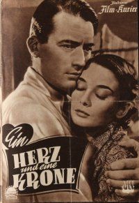 7y647 ROMAN HOLIDAY Austrian program '54 different images of Audrey Hepburn & Gregory Peck!