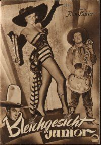 7y656 SON OF PALEFACE Austrian program '53 Roy Rogers & Trigger, Bob Hope, Jane Russell, different!
