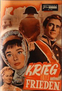 7y683 WAR & PEACE Austrian program '57 Audrey Hepburn, Henry Fonda & Mel Ferrer, different images!