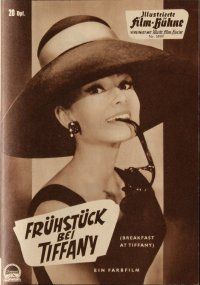 7y152 BREAKFAST AT TIFFANY'S German program '62 different images of sexy elegant Audrey Hepburn!