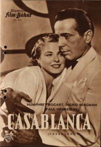 7y168 CASABLANCA German program '52 Humphrey Bogart, Ingrid Bergman, Curtiz, different images!