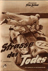 7y173 CHECKPOINT German program '57 Anthony Steel, different English car racing images!