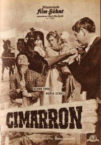 7y174 CIMARRON German program '61 directed by Anthony Mann, Glenn Ford, Maria Schell, different!